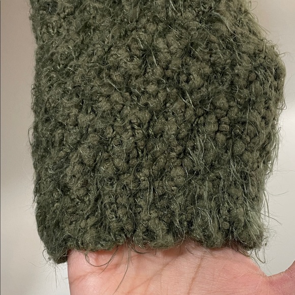 Altar'd State Forest Moss Fuzzy Green Cardigan the grinch vibe christmas - Picture 6 of 14